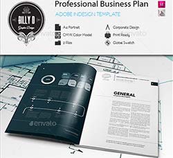 国外indesign模板－商业计划手册(通用型/70页)：Professional Business Plan Temp